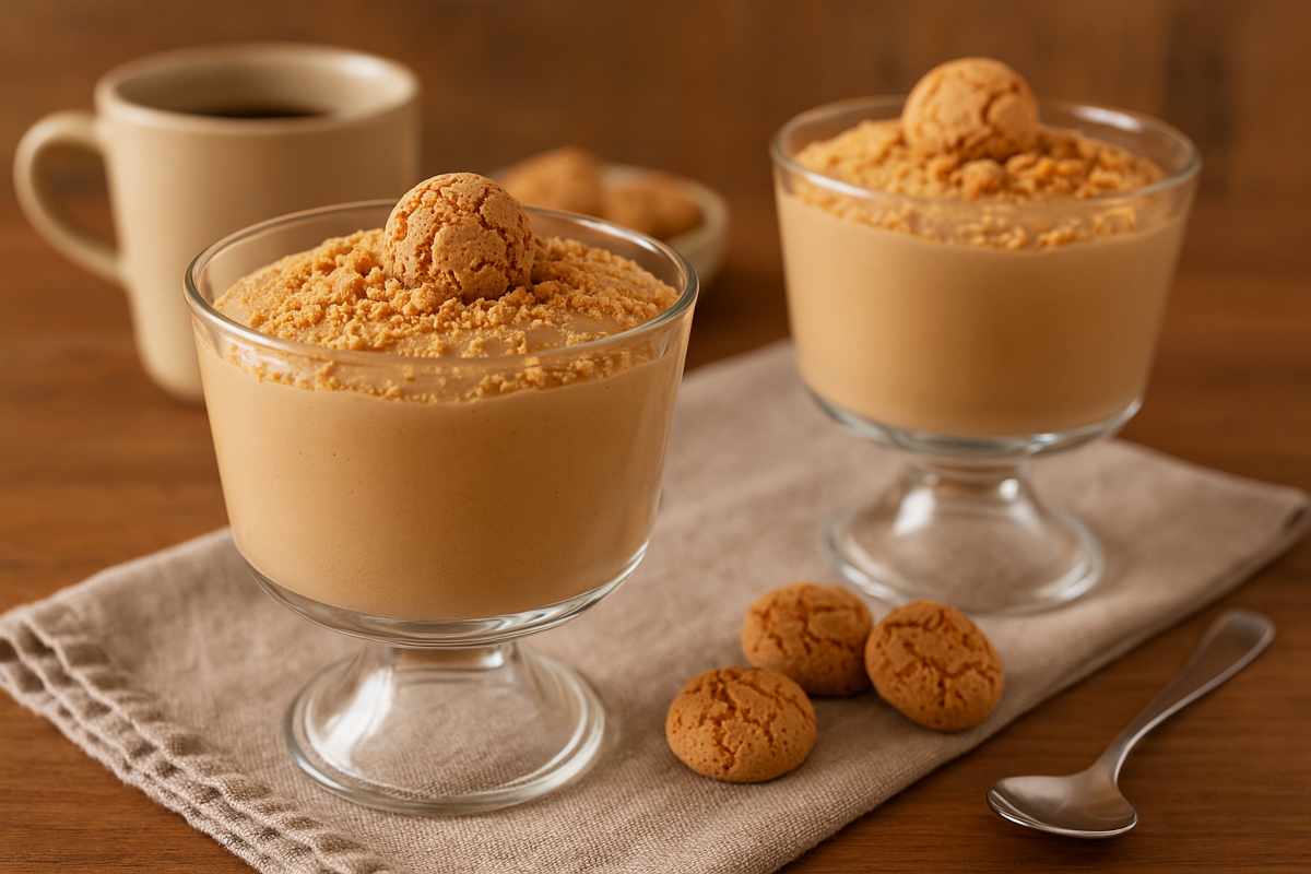 crema caffè e amaretti in coppetta
