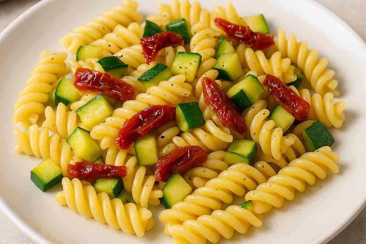 pasta fredda zucchine pomodori secchi