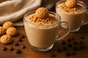 crema caffè e amaretti in tazzine