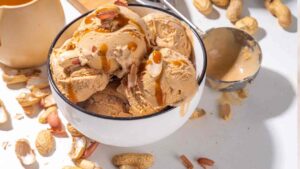 gelato con burro d'arachidi