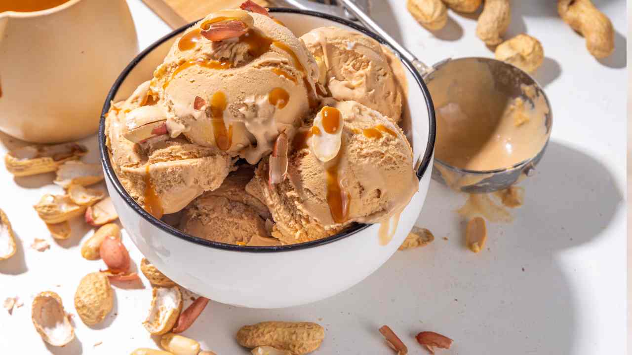 gelato con burro d'arachidi