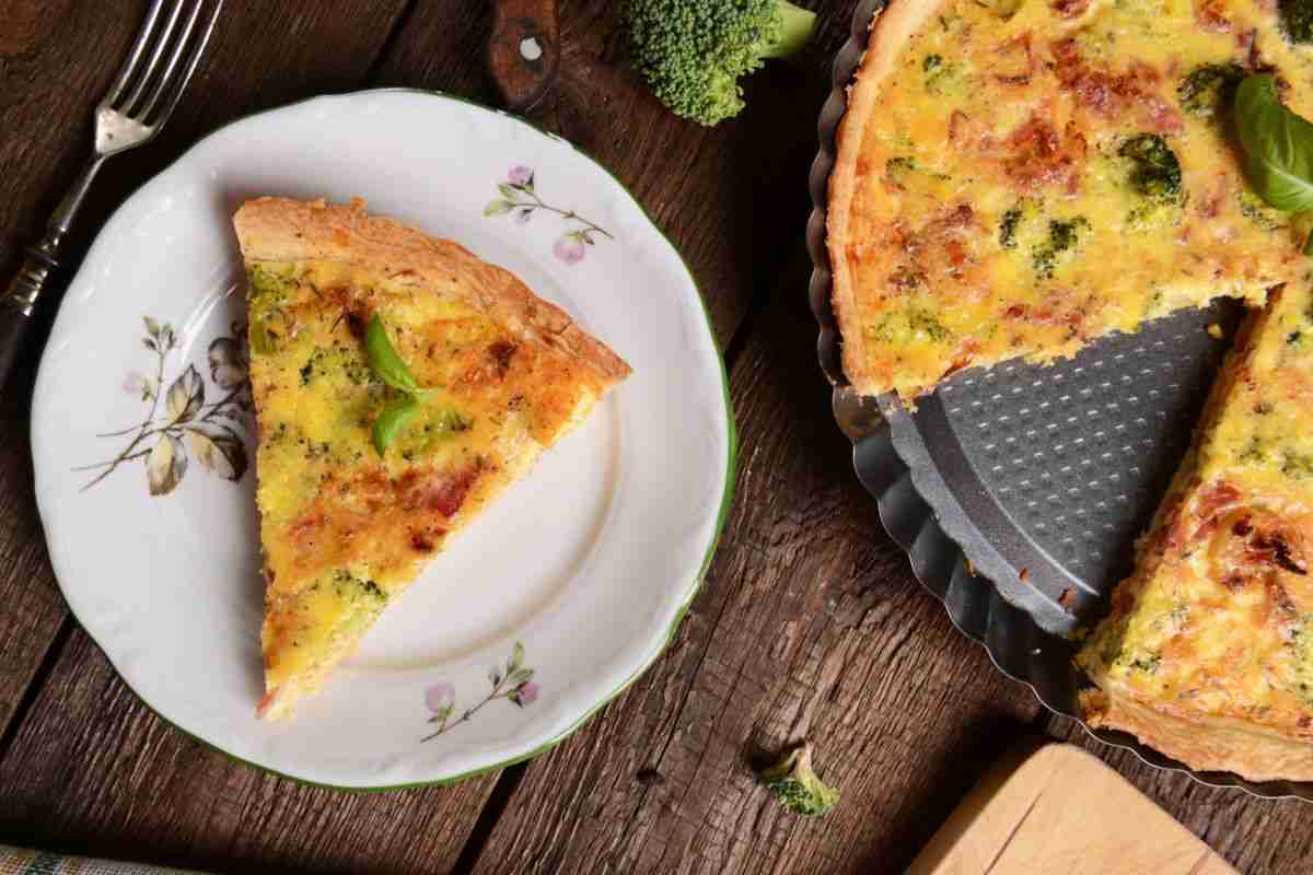 quiche tagliata a fette