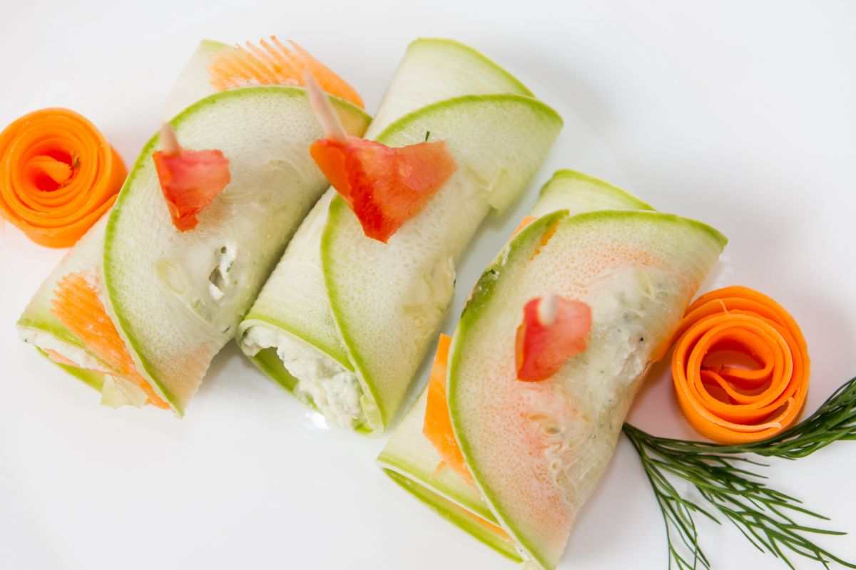 involtini zucchine e salmone